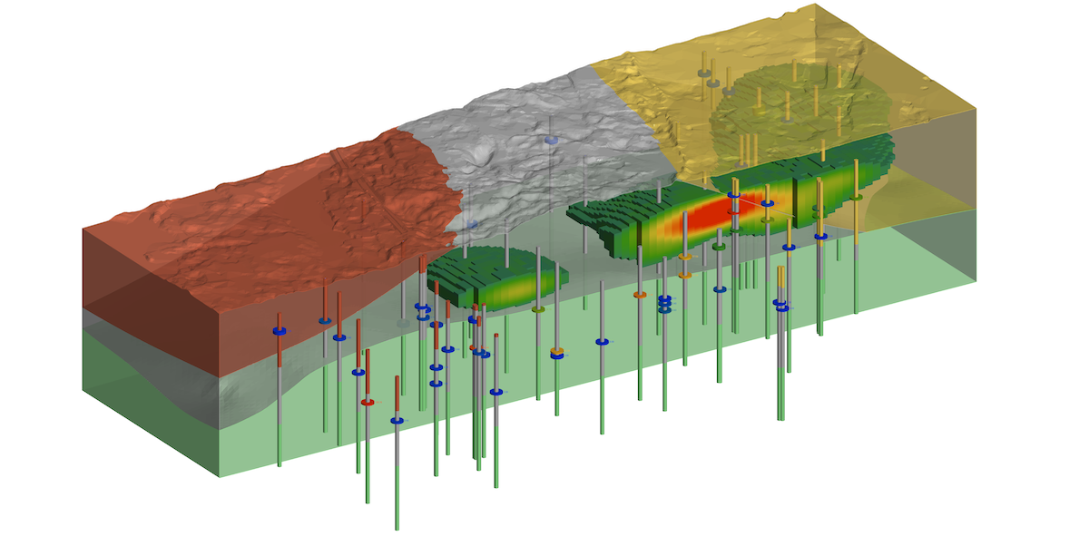 3D image of underground resources for mining